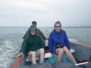 Keith, Sue and Terry - lancha to Rio Dulce