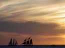 schooners on Sunset sails at Key West