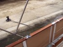 How we ran a single mid deck line to slopey sided lock bollard