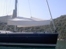 Swagmans new foredeck cover - made in Port Said - Egypt