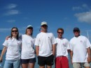 L to R Hanna, Lucy, Matt, Doug and John - Lazer sailing day St Lucia