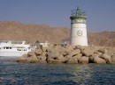 The entrance to Aqaba Yacht Club - with only the kings boat parked there.......