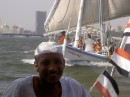 Our Felucca skipper Ahmed - we taught him to luff and we won!