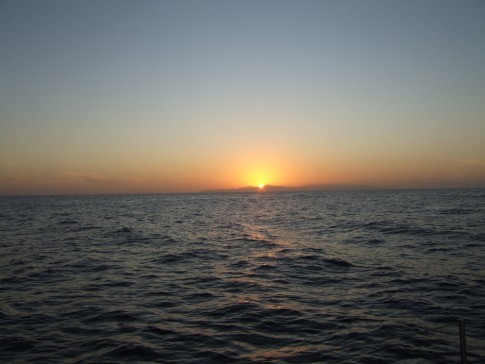 Beautiful sunrise as entering the La Paz bay.