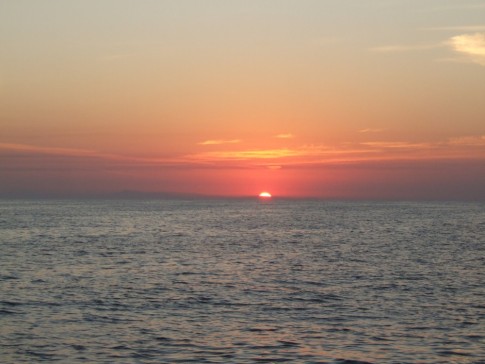 Sunrise coming into Mazatlan
