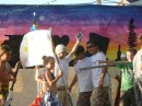 The children of the huge cruising community in Elizabeth Harbour put on a skit about the constellations for the opening night of regatta "No Talent Show".