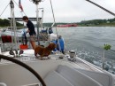 Me doing the dirty work in the Cape Cod Canal