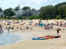Crowded beach at Onset, MA... not near as crowded as the weekend though.