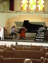 We happened upon this boy practicing and then the lady TORE IT UP with some classical piano...beautiful!!!! ...In the Tabernacle in Oak Bluffs