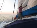 Getting the main sail down