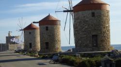 Windmills of Rhodes harbour