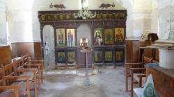 Inside the church at Alimia