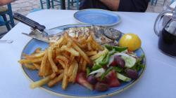 Fish and Greek salad