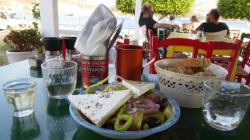 The delicious Greek salad at Lakki, Leros