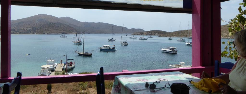View from the taverna at Archangelos