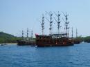 An amarda of pirate ships