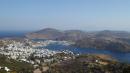 View of Patmos harbour from Hora