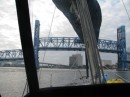 Main Street Lift Bridge - we made it with 10 minutes to spare.  Strong current up the St. John River meant slow progress.
