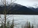 Frozen wonderland, one of dozens of frozen lakes in Northern Canada