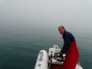 dinghy exploration in the fog