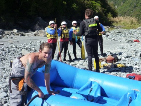 Getting the raft ready, and receiving instruction