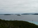 View from Euakafa Island, Paikea Mist at anchor below