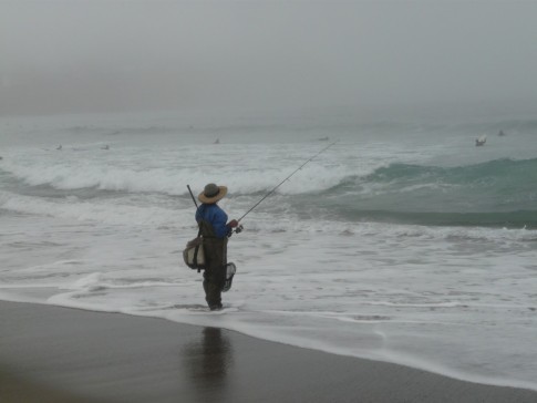 Fishing on the ebbing tide