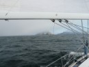 approaching Cuyler Harbour- 25 knots