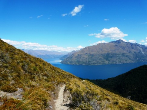 High above Queenstown, on Ben Lombard Track