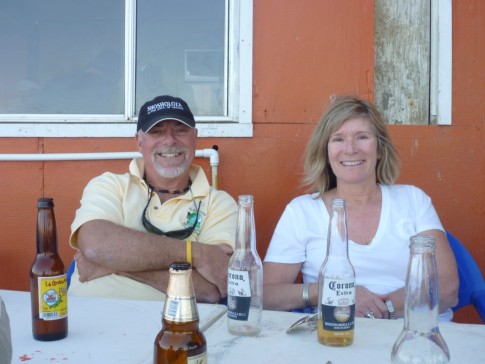 Our first beer ashore at a small beachside cantina.
