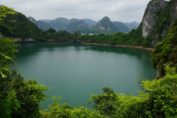 Enclosed lake, Ha Long Bay