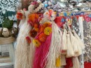 Polynesian tourist trinkets provide lots of color at the market