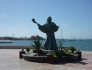 Statue on the beautiful malecon, La Paz Harbour