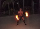 Fire dancer during the show