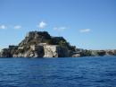 Sailing past the Old Venetian Castle in Corfu