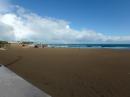 The beach in Vieste before the storm
