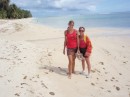 Debby and Barbara, Rarotonga beach