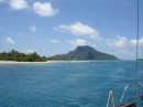 Entering the narrow passe to Maupiti lagoon, about a day west of Bora Bora