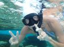 Debby enjoys the snorkeling in Bonaire