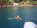 As alwasys, swimming was a great way to cool off in the Marquesas