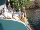 getting water and fuel at Hiva Oa