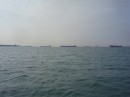 The big ships we weaved though in the anchorage off Singapore/Johor Bahru Malaysia...