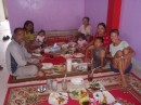 traditional Indonesian lunch with Mr Bain and family