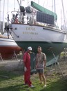 Rawle Walker painted her hull in Trinidad