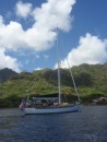 Hakatea Bay anchorage, Marquesas