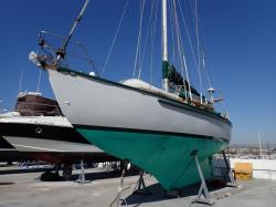 This is where we left DEVA three months earlier in La Linea, Spain.   We gave her a keel-to-masthead check at the boatyard before the transAtlantic crossing