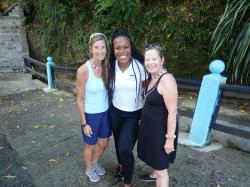 With our guide at the Soufriere volcano