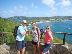 Rick, Debby and Laura at the pigeon Island lookout