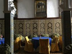 Inside the lodge at Tetouan, Morocco
