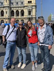 We met up with my college classmate Mark and his wife Merrily in Barcelona,
nearly 45 years after we graduated the Merchant Marine Academy...